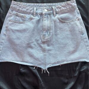 Light Blue Denim Mini Skirt